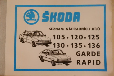 Škoda 105, 120, 125: seznam náhradních dílů
